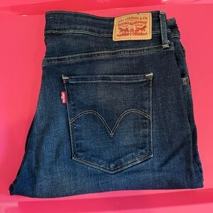 Levi's Mid Rise Skinny Jeans in Deep Blue